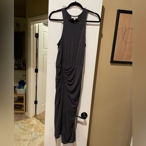 Anthropologie Moulinette Soeurs Gray Gathered Ruched Jersey Midi Dress Small